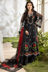 3-PC Embroidered Cotton Net CMA-5-187