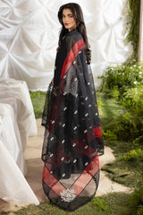 3-PC Embroidered Cotton Net CMA-5-187