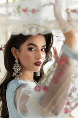 3-PC Embroidered Cotton Net CMA-5-191