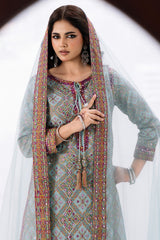 3-Pcs Embroidered Raw Silk CMA-6-328
