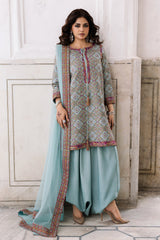 3-Pcs Embroidered Raw Silk CMA-6-328