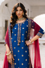 3-PC Embroidered Raw-Silk CMA-6-323