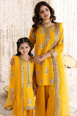 3-PC Embroidered Raw-Silk Suit CKP-6-374