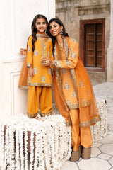 3-PC Embroidered Raw-Silk Suit CKP-6-375