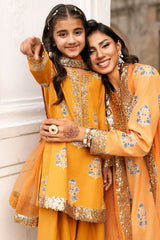 3-PC Embroidered Raw-Silk Suit CKP-6-375