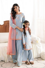 3-PC Embroidered Raw-Silk Suit CKP-6-378