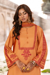 3-PC Embroidered Raw-Silk CMA-6-346