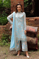 3-Pc Stitched Embroidered Printed Chiffon Collection VSL6-15P