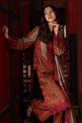 3-PC Stitched Embroidered Linen Collection CCW7-04P