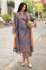 3-PC Stitched Embroidered Lawn CC6-19P