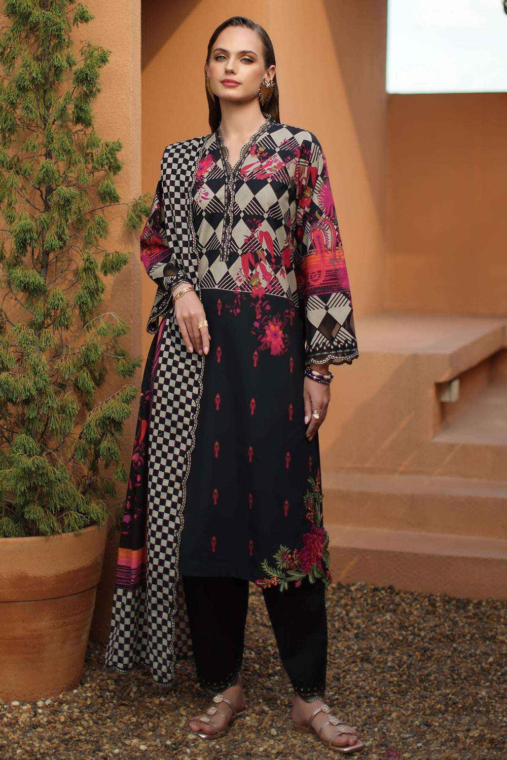 3-PC Stitched Embroidered Lawn SLC27-10P