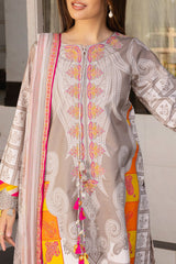 3-PC Stitched Embroidered Lawn Collection CRB6-16P