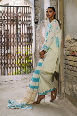 3PC Cambric Embroidered Suit