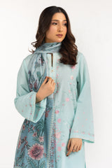 3PC Cambric Embroidered Suit
