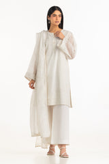 3PC Cotton Net Embroidered Suit