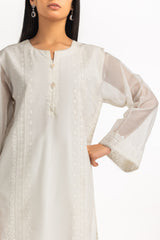3PC Cotton Net Embroidered Suit
