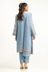 3PC Cotton Net Embroidered Suit