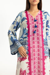 3PC Cross Hatch Printed Suit
