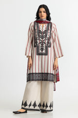 3PC Jacquard Embroidered Suit With Denting Lawn Printed Dupatta