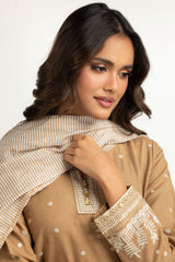 3PC Khaddar Embroidered Suit
