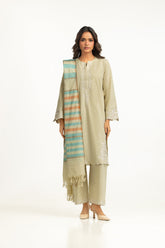3PC Khaddar Embroidered Suit