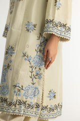 3PC Lawn Embroidered Suit With Chiffon Embroidered Dupatta
