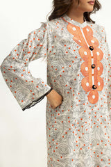 3PC Lawn Printed Suit With Embroidered