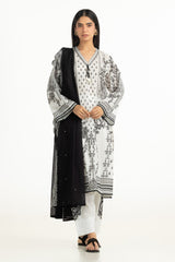 3PC Lawn Printed Suit With Embroidered