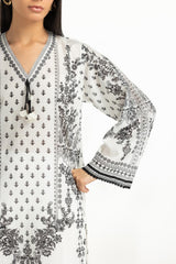 3PC Lawn Printed Suit With Embroidered