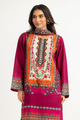 3PC Lawn Printed Suit With Embroidered