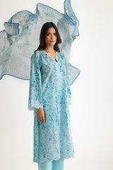 3PC Lawn Printed Suit With Embroidered