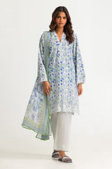 3PC Lawn Printed Suit With Embroidered