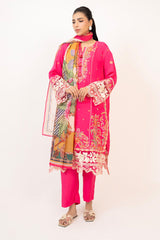 3PC Raw Silk Embroidered Suit