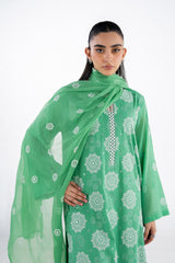 3PC Swiss Voile Embroidered Suit