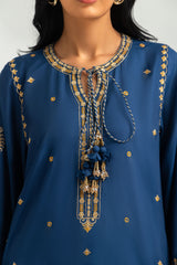 3PC Viscose Raw silk Embroidered Suit