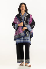 3Pc Cambric Printed Shirt And Trouser With Printed Scarf