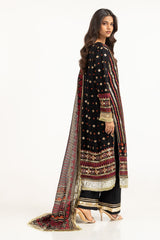 3PC Bamber Chiffon Embroidered Suit