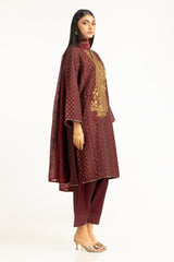 3PC Jacquard Embroidered Suit