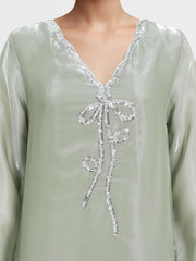 2 Piece Silk Suit- Embellished (Pret)