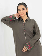 2 Piece Yarn Dyed Suit-Embroidered (Pret)