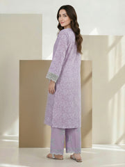 2 Piece Self Jacquard Suit- Embroidered (Pret)