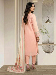 3 Piece Self Jacquard Suit- Embroidered (Pret)
