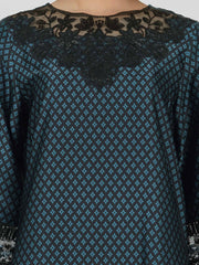 3 Piece Silk Suit- Embroidered (Pret)