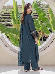 3 Piece Silk Suit- Embroidered (Pret)