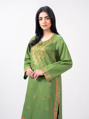 2 Piece Lawn Slub Suit- Embroidered (Pret)