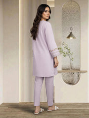 2 Piece Lawn Slub Suit- Embroidered (Pret)