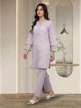 2 Piece Lawn Slub Suit- Embroidered (Pret)