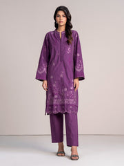 2 Piece Yarn Dyed Suit-Embroidered (Pret)