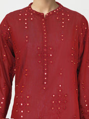 2 Piece Lawn Glitter Suit- Embroidered (Pret)