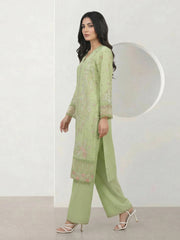 2 Piece Dobby Suit- Embroidered (Pret)